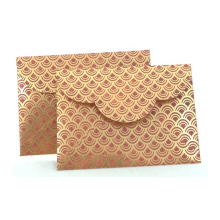 Brown karft paper hot foil printed custom envelope for card packaging